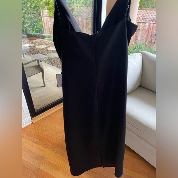 NWT Laundry by Shelli Segal black satin cowl neck dress - Picture 6 of 7